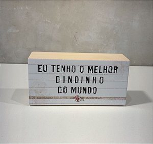 MINI BLOCO DE MADEIRA EU TENHO O MELHOR 11X6