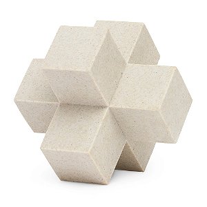 ESCULTURA DE CUBOS GEOMETRICA EM POLIRRESINA