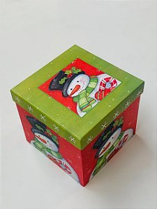 CAIXA BONECO DE NEVE NATAL