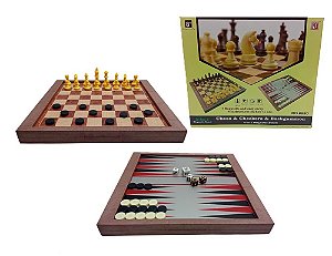 JOGO XADREZ DAMA GAMAO 3 EM 1 34X34