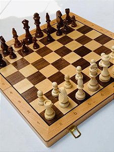 JOGO XADREZ PROFISSIONAL 32 PCS EM MADEIRA 52X52