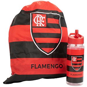 GARRAFA DE PLASTICO 450ML C/MOCHILA FLAMENGO