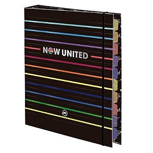 CADERNO FICHARIO ARGOLADO NOW UNITED C 48 FOLHAS