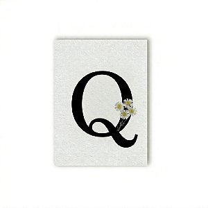KIT 6 CARTOES COM INICIAIS FLORITA 11X16 LETRA Q