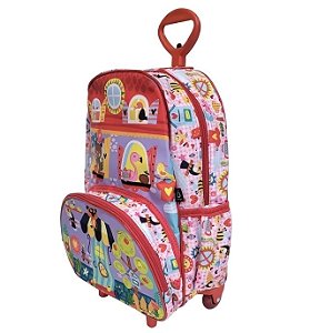MOCHILA ESCOLAR DE RODINHAS CASINHA