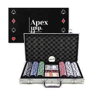 JOGO DE POKER MALETA DE METAL 300 FICHAS