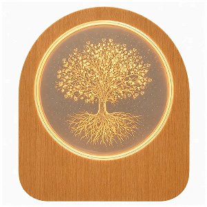 LUMINARIA DECORATIVA EM VIDRO COM SUPORTE MODELO ARVORE