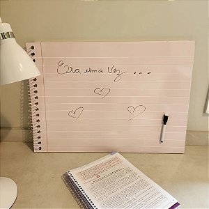 QUADRO P ESCREVER FORMATO CADERNO 42X60CM