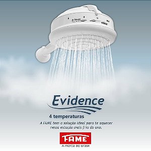 Ducha Evidence 04 Temperaturas   - 127V - 5400W - Fame