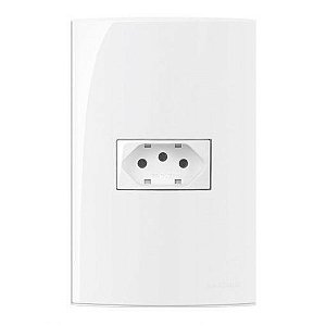 Tomada  2P+T - 10A-250V - 4X2 - Branca - SLEEK