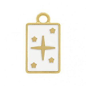 Pingente Dourado (resina Branca) Tarot Estrela
