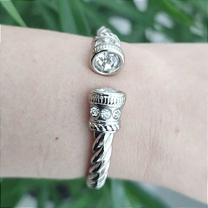 Bracelete Light Folheado em Ródio Branco (Prateado)