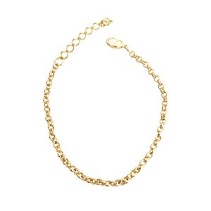 Pulseira correntaria fina com design de elo Português