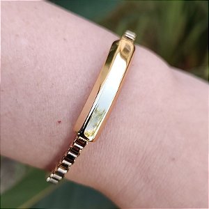 Pulseira Correntaria com cano folheado em Ouro  joana