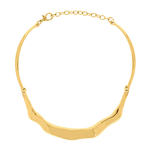 Colar aro fixo Maxi Orgânico folheado em ouro