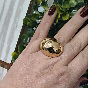 Anel  Maxi gold folheado em ouro  (Dedo 22 tamanho único)