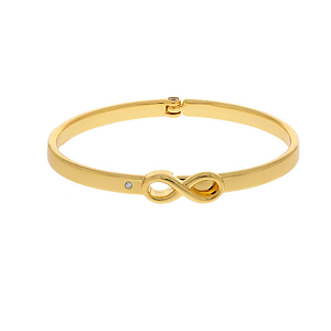 Bracelete mãe com detalhe de infinito com strass folheado em ouro ( serve até 17 cm)