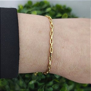 Pulseira Correntaria ppp Fina Italia folheado em ouro