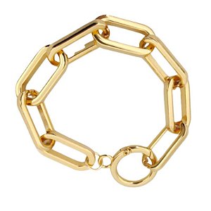 Pulseira Correntaria largo Folheado em ouro Amaris