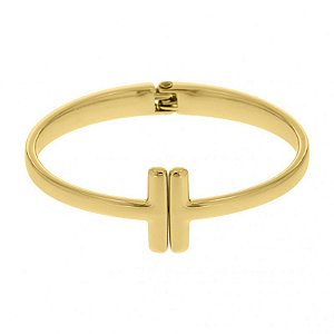 Bracelete Fixo T-Fani folheado em ouro