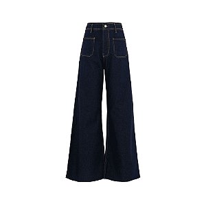 CALÇA PANTALONA COM BOLSOS FRONTAIS