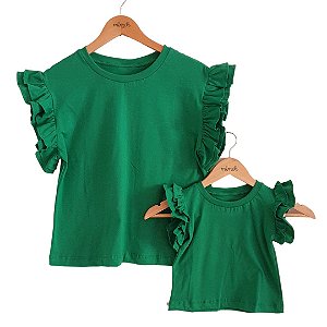 T-Shirt Mãe e Filha Carla Verde Brasil