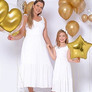 Vestido Mãe e Filha Valentina Branco