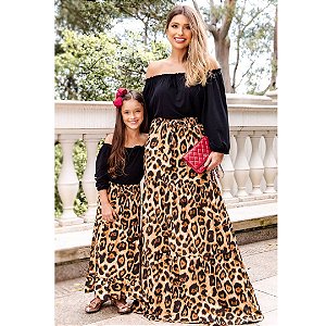 Saia Mãe e Filha Livia Oncinha