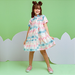 Vestido Infantil Vichy Candy