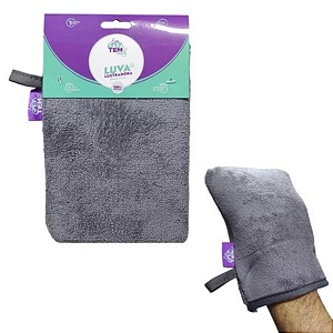 Luva Lustrar Polir Inox 100% Microfiba 20x14 Casa Tem Clean Cor Cinza-escuro