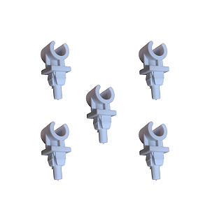 5 Grampos Vareta Capô Branco G-001b Volkswagen De 80 A 2020