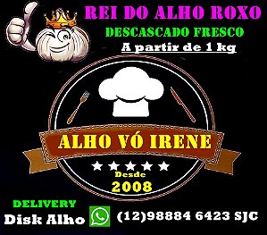 ALHO ROXO PURO TRITURADO Sem Sal nem Conservantes. Triturado dia da entrega fresco Premium