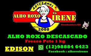 Alho Roxo Fresco Descascado nos dias da Entrega. Disk Alho (12)98884 6423 sjc
