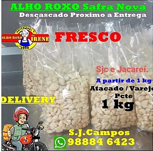 Alho Roxo Fresco Descascado nos dias da Entrega. Disk Alho (12)98884 6423 sjc