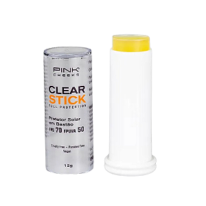 Clear Stick protetor transparente FPS70 FPUVA50 12g Pink Cheeks