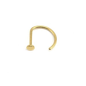 Piercing  Titânio - Open Nose D Ring - Nariz  - Gold PVD 24K - Espessura 0.8mm