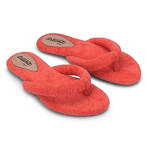Chinelo feminino de dedo atoalhado