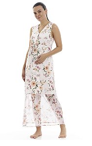 Camisola Clara longa c/ botões