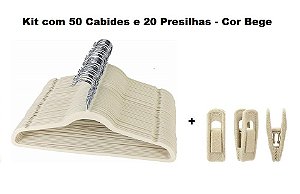 Cabide de Veludo Ultra Fino Antideslizante Cinza - Caixa c/ 50 Cabides -  Achei Bazar