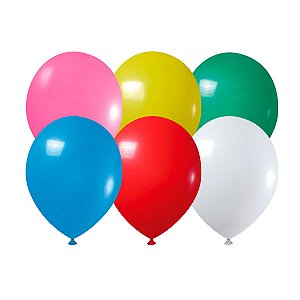 Balão Bexiga Liso  7' Polegadas - 50 unid