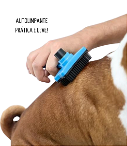 Pente Para Pelos Cães E Gatos Rasqueadeira Chalesco - Azul