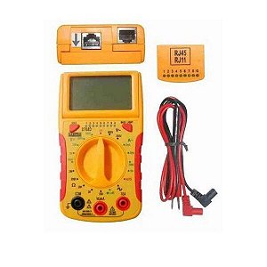 Multímetro Digital C/ testador cabo de rede e RJ11 DT68DB - Speedlan