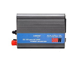 Inversor conversor veicular C/ potência 500W 12V P/ 220V - LEBOSS