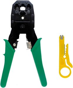 Alicate Crimpar Corte Cabo De Rede Rj11 Rj12 Rj45 Decapador