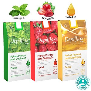 DEPILFLAX - FOLHAS PRONTAS PARA DEPILAÇÃO FACIAL
