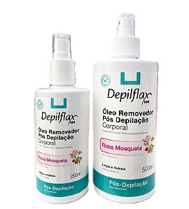 DEPILFLAX ÓLEO REMOVEDOR PÓS DEPILAÇÃO ROSA MOSQUETA