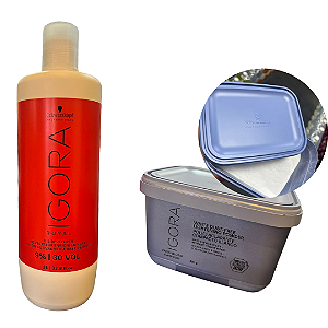 KIT SCHWARZKOPF 1 OX 30V 1L  1 DESCOLORANTE VARIO BLOND SUPER PLUS  450G (PÓ BRANCO)