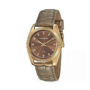relogio feminino bronze mondaine