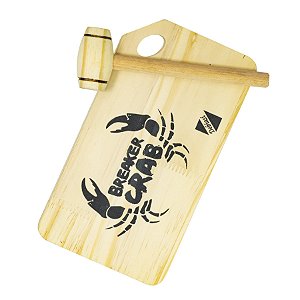Tábua de Madeira para Quebrar Caranguejo ( Natural) Cx c/6pçs R-48 D
