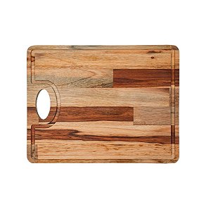 Tábua Churrasco Grande com Alça Teca Caixa com 03 peças R -TK  02